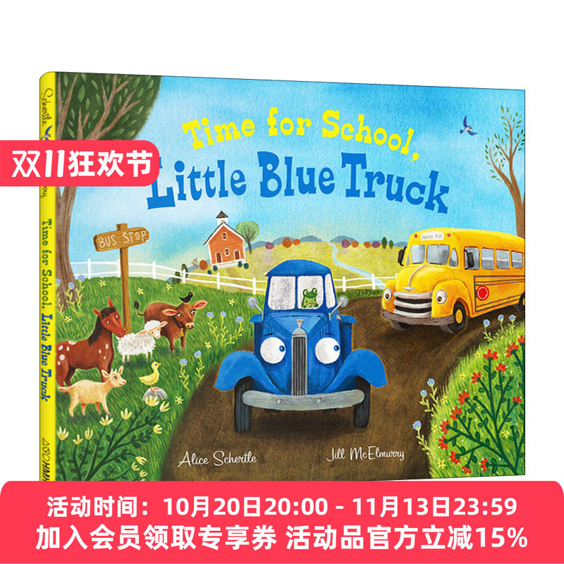 英文原版绘本 Time for School Little Blue Truck 蓝色小卡车上学时间 英文版 进口英语原版书籍