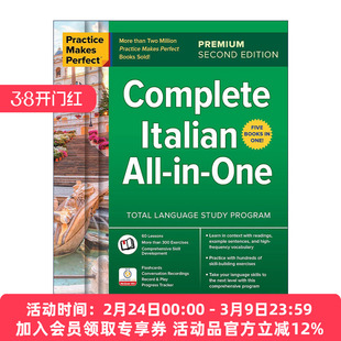 原版 Practice Makes Perfect Complete Italian All-in-One 孰能生巧 意大利语一本通 第2版 进口原版书籍