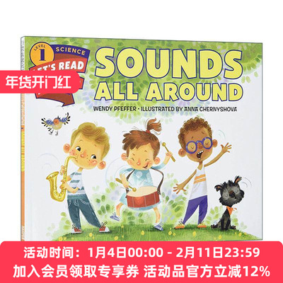 英文原版 Let's Read and Find Out 1 Sounds All Around 自然科学启蒙阅读与发现1级 周围的声音 英文版 进口英语原版书籍