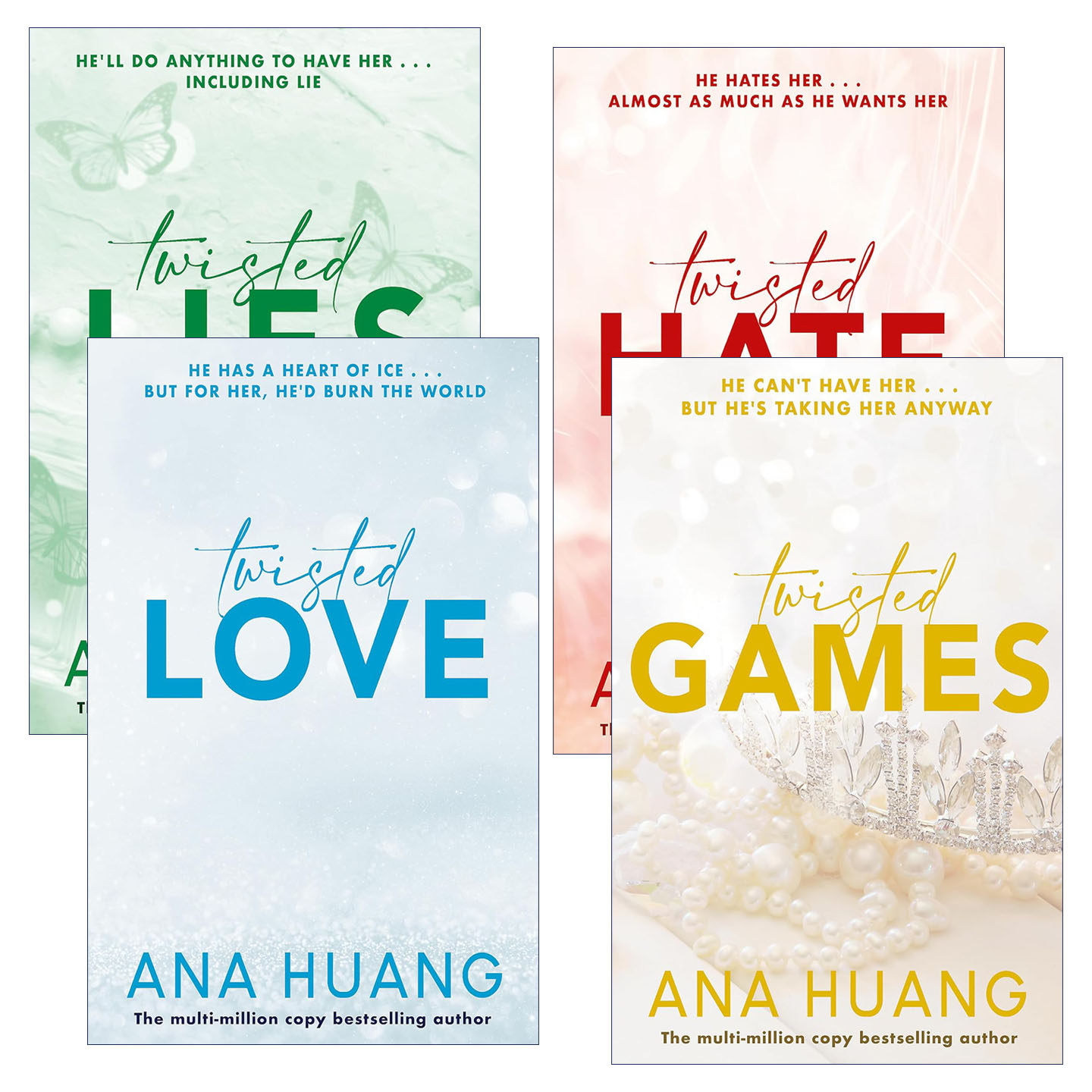 英文原版小说 Twisted 扭曲的系列4册 游戏/仇恨/谎言/爱 英文版 进口英语原版书籍