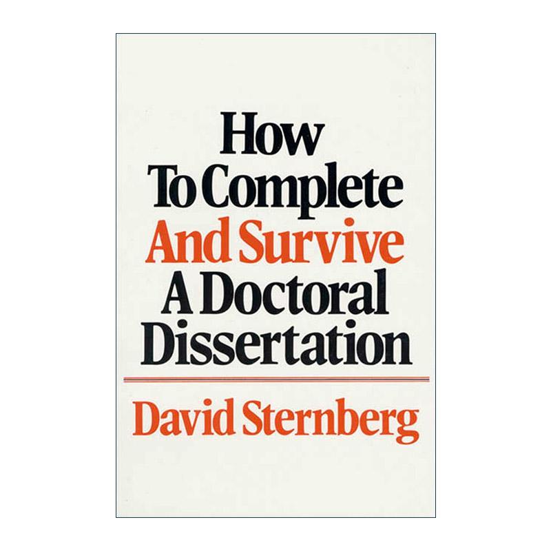 英文原版 How to Complete and Survive a Doctoral Dissertation 如何完成和通过博士论文 英文版 进口英语原版书籍