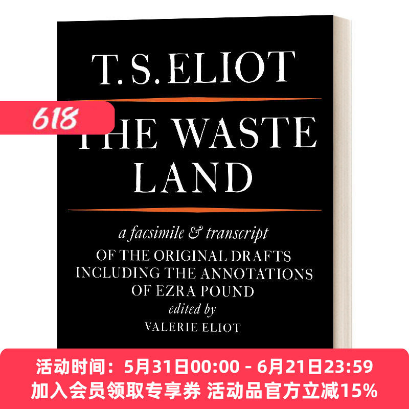 正版 荒原 TS艾略特诗歌 50周年纪念版 英文原版 The Waste Land Facsimile 传真及原始手稿 全彩版 英文版 进口英语原版书籍