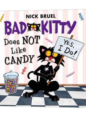 坏猫咪不喜欢糖果 英文原版 Bad Kitty Does Not Like Candy 英文版 进口英语原版书籍