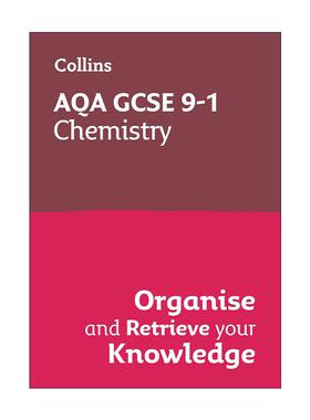 英文原版 Collins AQA GCSE 9-1 Chemistry Organise and Retrieve Your Knowledge 柯林斯初中化学复习与练习指南进口英语书籍