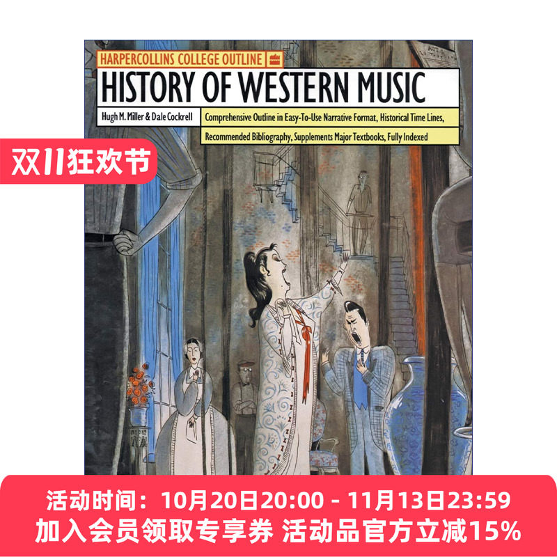 英文原版 HarperCollins College Outline History of Western Music 西方音乐史概要 美国大学先修课程AP读物 英文版 进口书籍