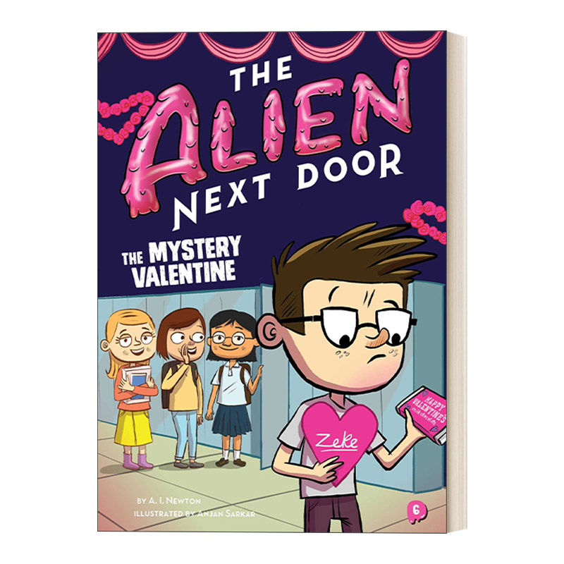 英文原版 The Alien Next Door 6 The Mystery Valentine  隔壁的外星人6 英文版 进口英语原版书籍 书籍/杂志/报纸 儿童读物原版书 原图主图