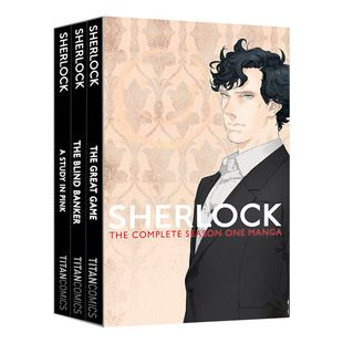 Sherlock 盲目 致命游戏BBC英剧 夏洛克福尔摩斯系列3册盒装 血字 英文版 Boxed Series 研究 Set 漫画小说版 银行家 英文原版