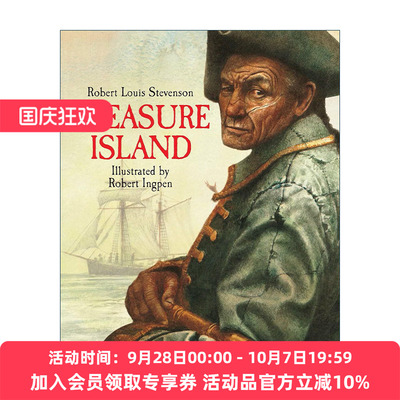 英文原版 Treasure Island 罗伯特·英潘名著插画系列 金银岛 精装 国际安徒生插画奖得主Robert Ingpen 英文版 进口英语原版书籍