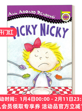英文原版 Picky Nicky 汪培珽一阶 All Aboard Reading系列 英文版 进口英语原版书籍