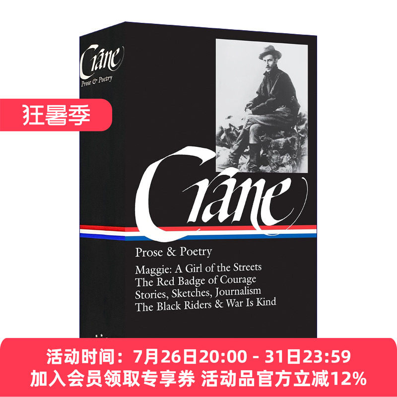 英文原版 Stephen Crane Prose & Poetry (LOA #18) 斯蒂芬·克莱恩 散文和诗歌 精装 英文版 进口英语原版书籍 小说