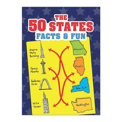 英文原版 The 50 States Facts & Fun 50个州 儿童益智活动书 谜题 填字游戏 迷宫 单词搜索 找不同 英文版 进口英语原版书籍