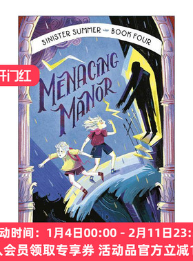 英文原版 Sinister Summer 04 Menacing Manor 险恶夏日系列4 凶险庄园 儿童幽默恐怖小说 Kiersten White 进口英语原版书籍