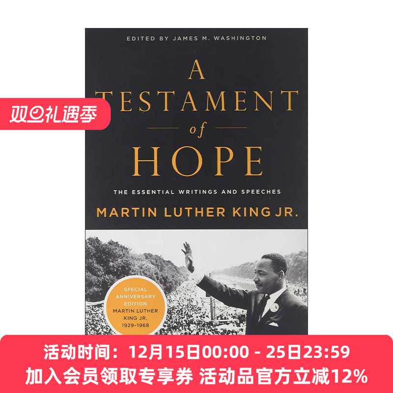 英文原版 A Testament of Hope 希望的遗嘱 马丁路德金的作品和演讲 英文版 进口英语原版书籍
