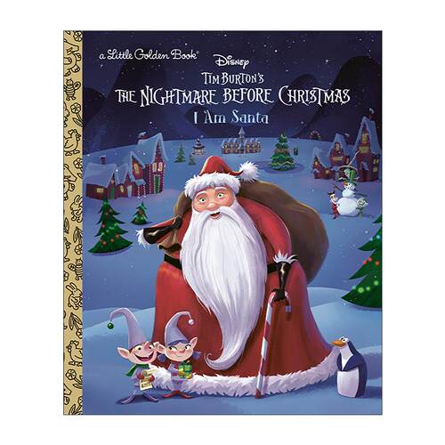 英文原版 I Am Santa Disney Tim Burton's The Nightmare Before Christmas Little Golden Book 我是圣诞老人 迪士尼圣诞夜惊魂