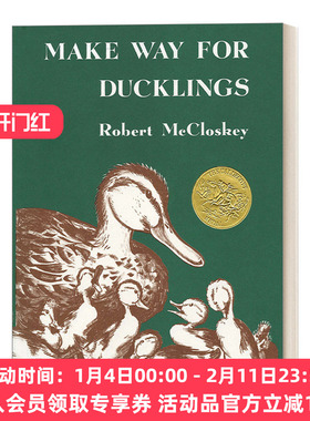 让路给小鸭子 英文原版绘本 Make Way for Ducklings 启发精选美国凯迪克大奖绘本 精装 Robert Mccloskey 英文版 进口英语书籍