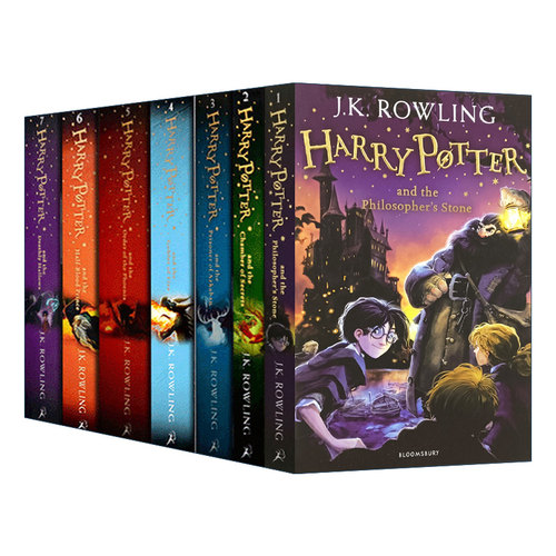哈利波特英文原版小说 英语原著Harry Potter1-7册全套全集 哈利波特与魔法石密室火焰杯凤凰社混血王子死亡圣器 jk罗琳 进口书籍 - 封面