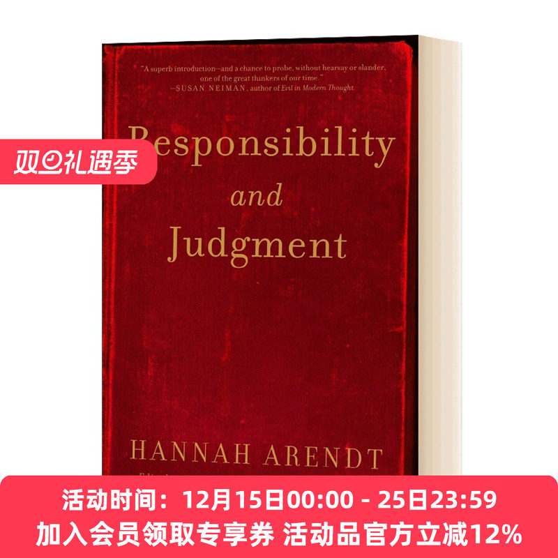 英文原版 Responsibility and Judgment 责任与判断 反抗平庸之恶 豆瓣推荐 英文版