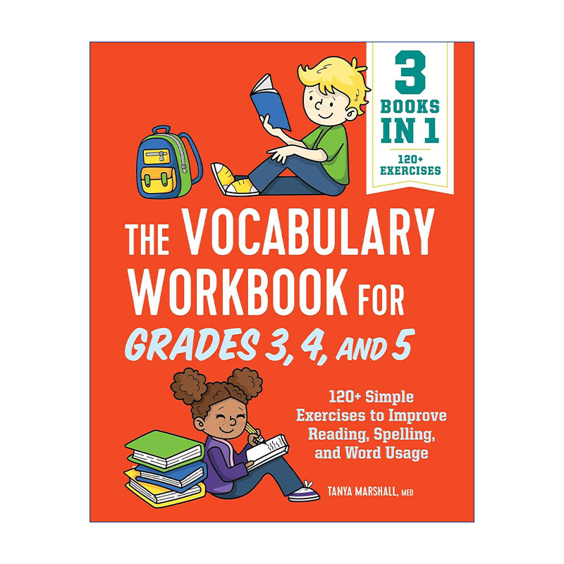 英语词汇练习册 英文原版 The Vocabulary Workbook for Grades 3 4 and 5 120道练习 提高阅读 拼写和词汇使用 进口英语原版书籍