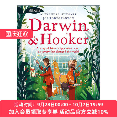 物种起源背后的故事  英文原版 Kew: Darwin and Hooker 达尔文与约瑟夫·胡克 插画师Joe Todd-Stanton 精装 进口英语原版书籍