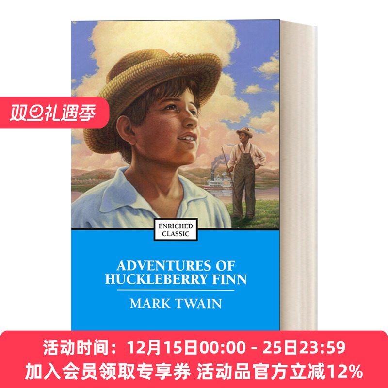 英文原版 Adventures of Huckleberry Finn  哈克贝利 费恩历险记 马克 吐温 Enriched Classics系列 英文版 进口英语原版书籍