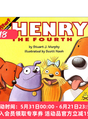 英文原版 Mathstart Level 1 Henry the Fourth 数学启蒙绘本1级 英文版 进口英语原版书籍