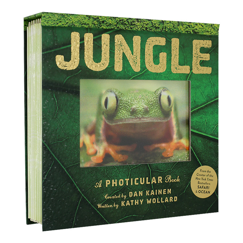 光与影视觉书系列 丛林 3D立体动画书 英文原版 Jungle A Photicular Book 少儿英语启蒙 自然科学 英文版进口原版书籍