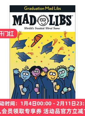 英文原版 Graduation Mad Libs 毕业典礼 疯狂填词游戏 英文版 进口英语原版书籍