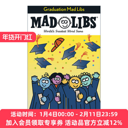 英文原版 Graduation Mad Libs 毕业典礼 疯狂填词游戏 英文版 进口英语原版书籍