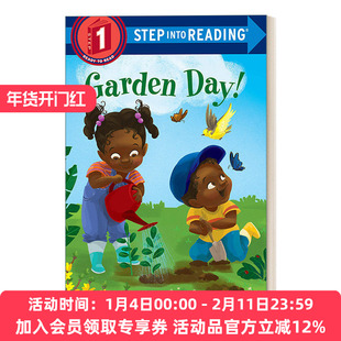 英文原版 Step into Reading 1 - Garden Day! 花园日 兰登分级阅读1 英文版 进口英语原版书籍
