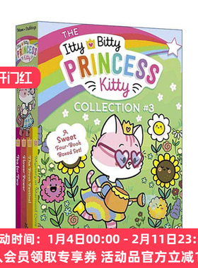 英文原版 The Itty Bitty Princess Kitty Collection 3 小猫公主系列9-12盒装 贝蒂和凯 英文版 进口英语原版书籍