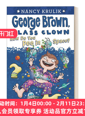 英文原版 How Do You Pee in Space #13 George Brown  Class Clown 乔治布朗系列13 校园搞笑王 儿童书 插画Aaron Blecha 进口书