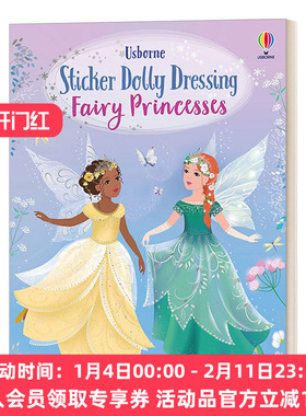 英文原版 Sticker Dolly Dressing Fairy Princesses 打扮仙女公主贴纸 英文版 进口英语原版书籍