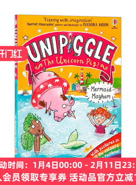 独角猪 美人鱼混乱 英文原版 Usborne Unipiggle: Mermaid Mayhem 尤斯伯恩儿童全彩幽默搞笑章节桥梁书 英文版 进口英语原版书籍
