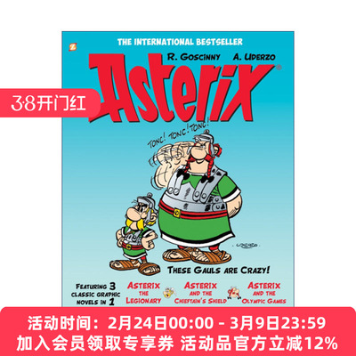 英文原版 Asterix Omnibus #4 高卢英雄历险记 10-12 合订本 卷四 英文版 进口英语原版书籍