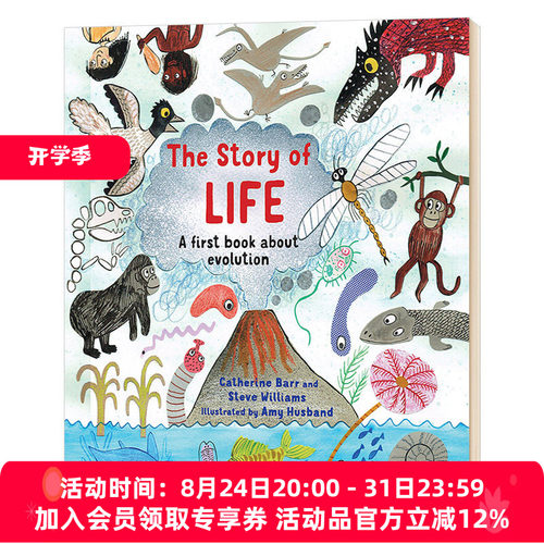 生命小历史 地球上生命的发展 英文原版 The Story of Life A First Book about Evolution 英文版 儿童自然百科英语启蒙读物