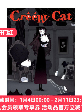 英文原版 Creepy Cat Vol.1 猫和我的奇妙生活 卷一 幽默漫画 Cotton Valent 英文版 进口英语原版书籍