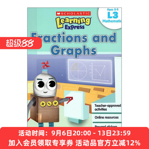 英文原版 Learning Express L3 Fractions & Graphs 学乐学习列车系列L3 分数与图形 英文版 进口英语原版书籍
