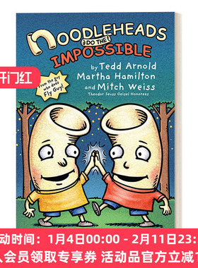 英文原版 Noodleheads Do The Impossible 傻瓜面条头小子6 战胜不可能 全彩漫画 Tedd Arnold 英文版 进口英语原版书籍