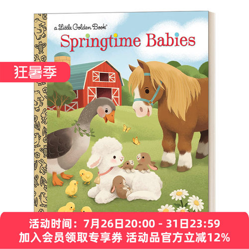 春天的宝宝 英文原版 Springtime Babies Little Golden Book 兰登书屋精装小金书 英文版 进口英语原版书籍