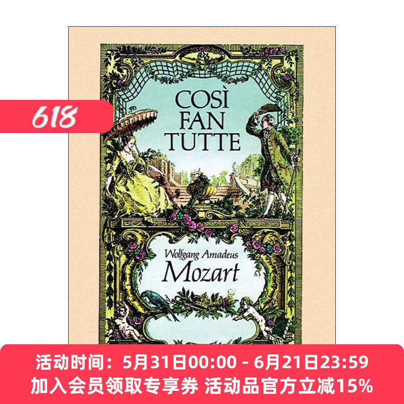 英文原版 Cosi fan Tutte in Full Score 莫扎特喜歌剧女人皆如此全谱 恋爱学堂 Wolfgang Amadeus Mozart 英文版进口英语原版书籍