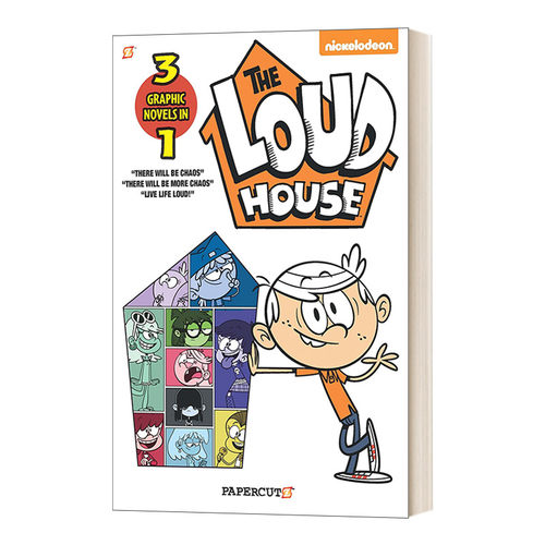 英文原版绘本 The Loud House 3-In-1 喧闹一家亲1 漫画3册合集 劳德之家 儿童全彩漫画绘本故事书 英文版 进口英语原版书籍