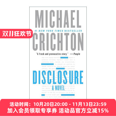 英文原版 Disclosure 大暴光 惊悚心理小说 侏罗纪公园作者迈克尔·克莱顿 英文版 进口英语原版书籍