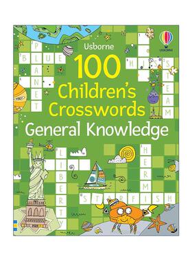 英文原版 100 Children's Crosswords General Knowledge 100个儿童填字游戏 常识 益智游戏 英文版 进口英语原版书籍