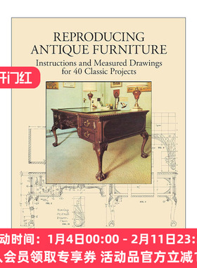 英文原版 Reproducing Antique Furniture 复制古董家具实用插图指南 40个经典项目 Franklin H. Gottshall 进口英语原版书籍