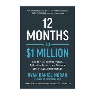 英文原版 12 Months to $1 Million 12个月赚100万美金 电商 创业指南 精装 Ryan Daniel Moran 英文版 进口英语原版书籍
