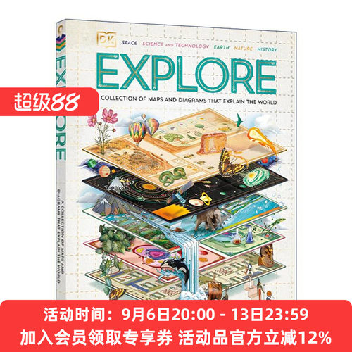 英文原版 Explore A Collection of Maps and Diagrams That Explain the World 探索世界 主题地图及信息图表 DK儿童科普百科精装