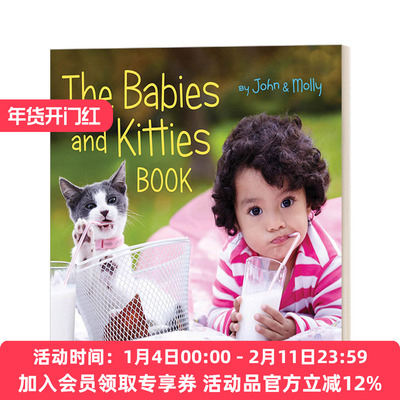 英文原版绘本 The Babies and Kitties Book 宝宝和猫猫 纸板书绘本 英文版 进口英语原版书籍