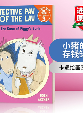 英文原版 Case of Piggy's Bank Detective Paw of the Law Time to Read  Level 3 小猪的存钱罐 英文版 进口英语原版书籍