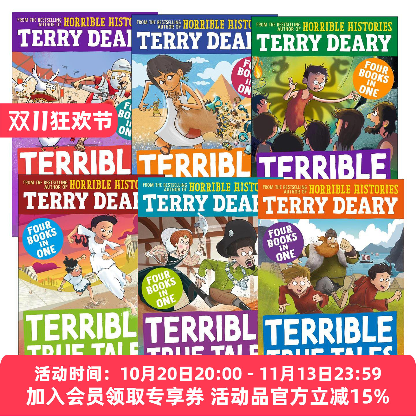 英文原版 Terrible True Tales 糟糕又真实的故事系列6册 Terry Deary 英文版 进口英语原版书籍
