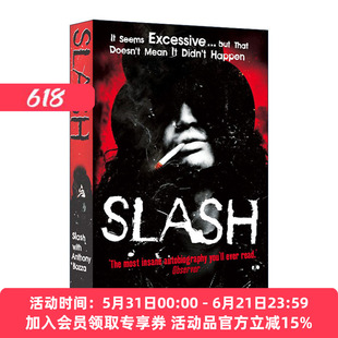 索尔·哈德森Slash自传 英文原版 Slash the Autobiography 枪炮与玫瑰乐队吉他手 英文版 进口英语原版书籍